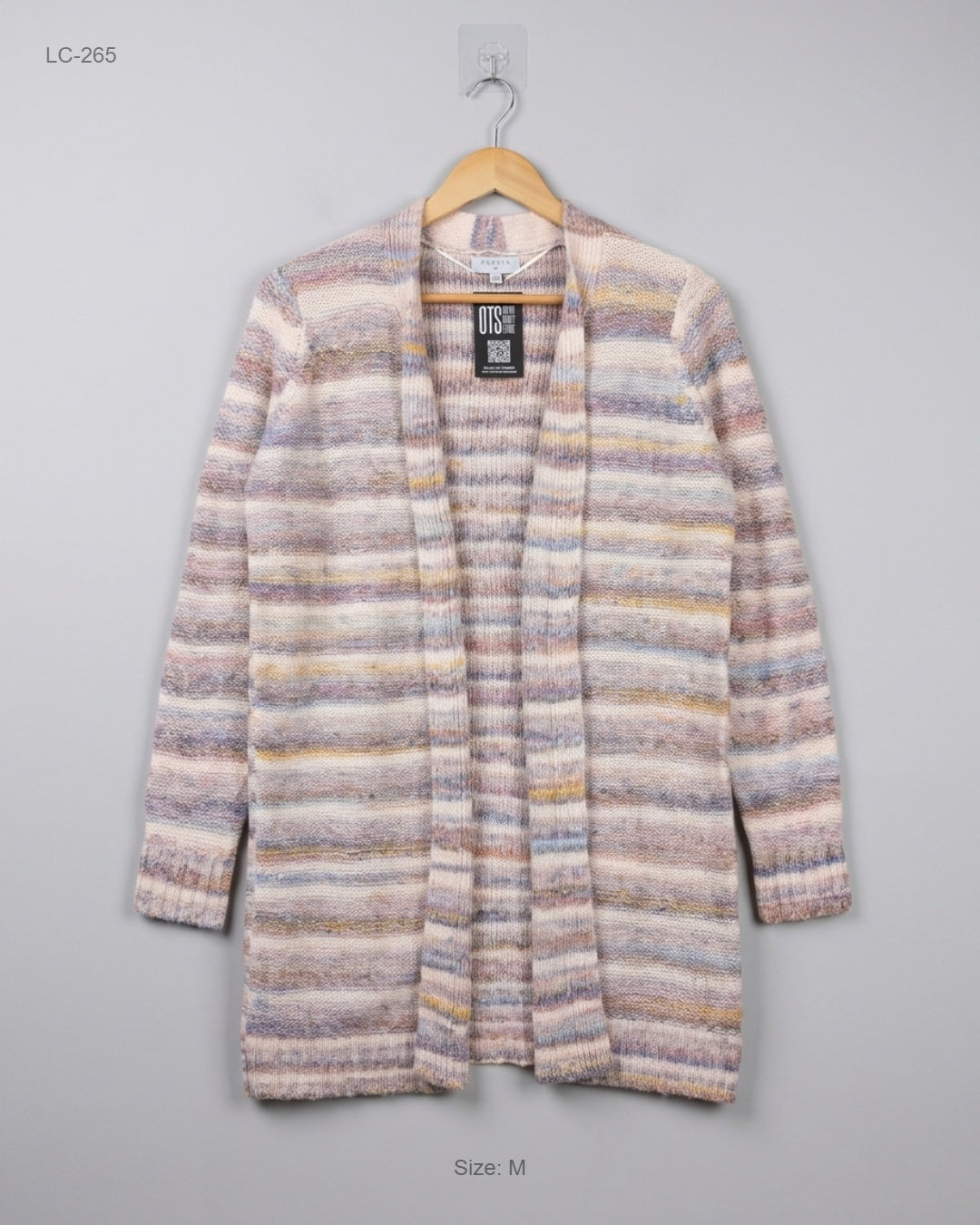 Papaya (LC-265) Longline Open-Front Cardigan