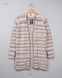 Papaya (LC-265) Longline Open-Front Cardigan
