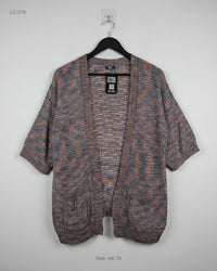 F&F (LC-278) Open-Front Short-Sleeve Cardigan