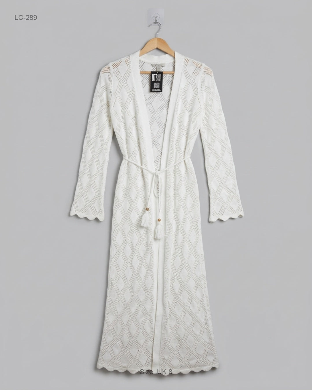 River Island (LC-289) Longline Crochet Duster Cardigan
