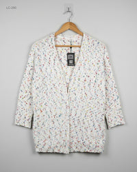 CUT LABEL (LC-290) Confetti Speckled Open-Front Cardigan