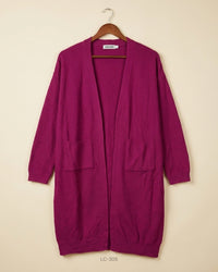 GERARD (LC-305) Longline Open-Front Cardigan