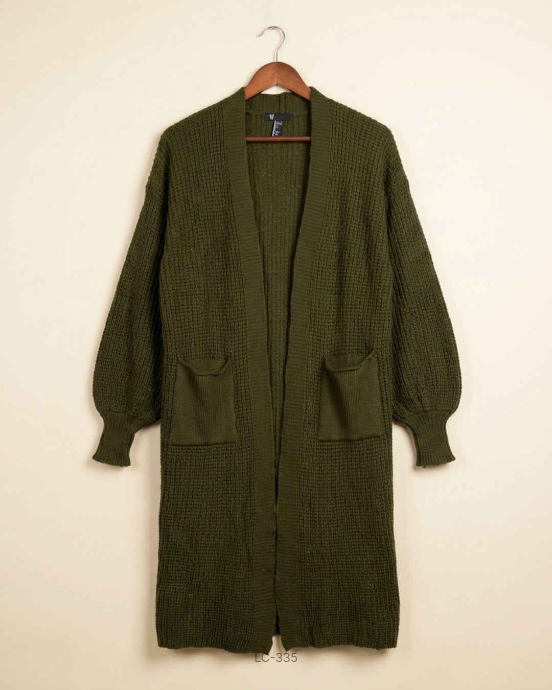 QED London (LC-335) Longline Knit Cardigan