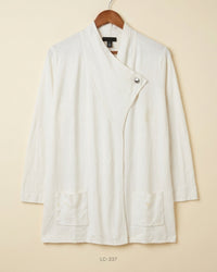 Marble (LC-337) Asymmetrical Wrap Cardigan