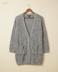 George (LC-360) Longline Marled Cardigan