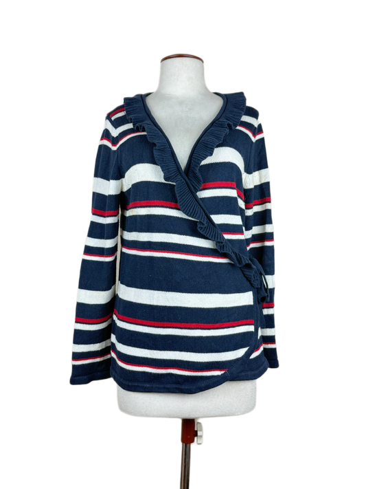 Secondhand Branded Winter Long Cardigans by Isdde, Blue Cotton fabric, Excellent condition, for Women - Online Thrift Shop Lahore Pakistan