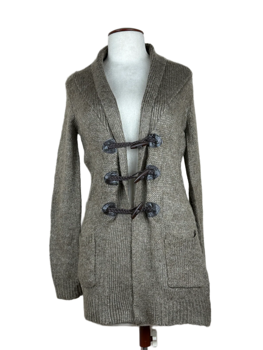 UK Imported secondhand Winter Long Cardigans - F&F brand, SandyBrown Acrylic, Premium condition, for Women - Online Thrift Store Peshawar Pakistan