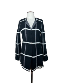 Black & White Winter Long Cardigan by Papaya (LC-51)