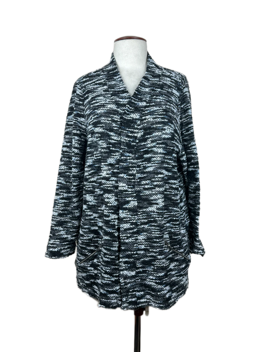 UK Imported secondhand Winter Long Cardigans - Michele Atgp brand, Multi Polyester, Premium condition, for Women - Online Thrift Store Islamabad Pakistan