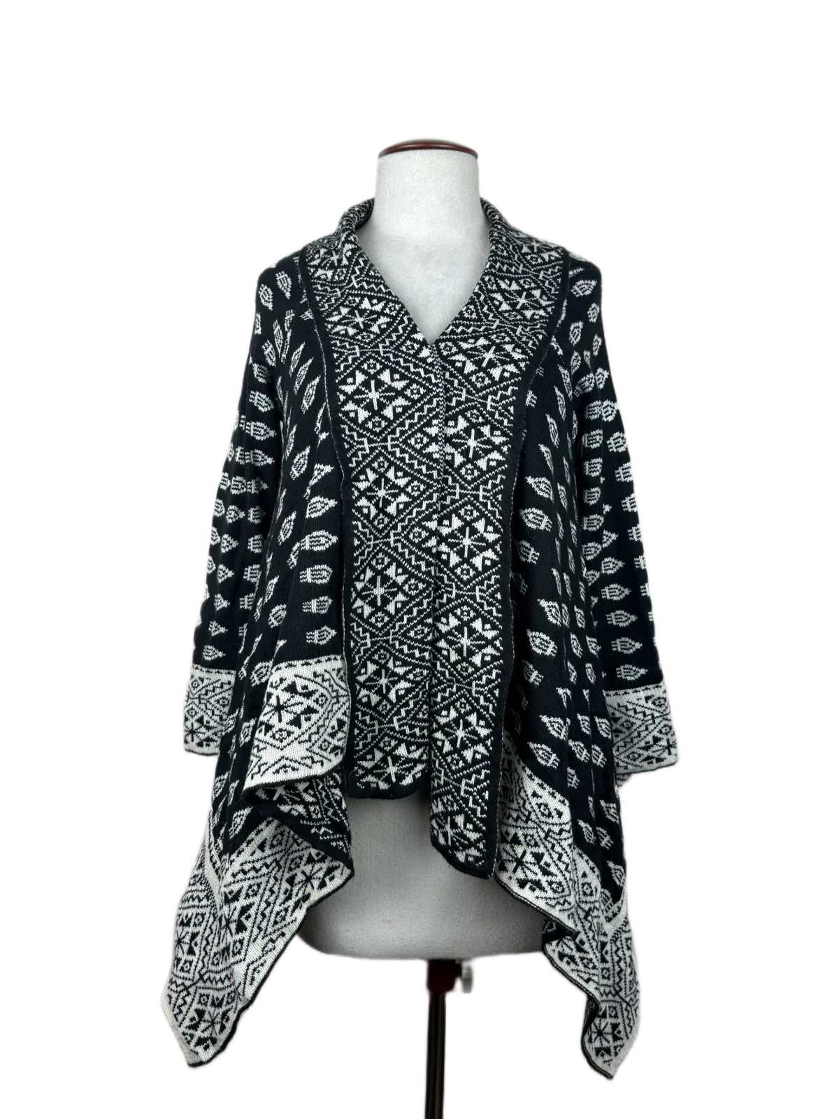 Black & White Winter Long Cardigan by OASIS (LC-55)