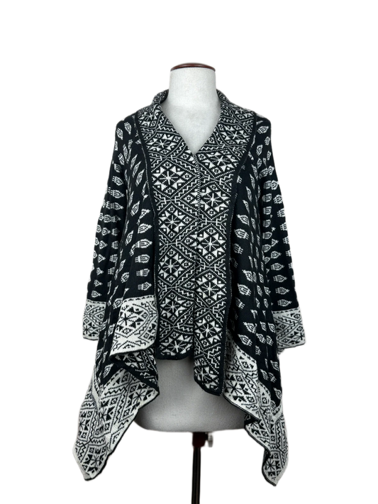 Premium Condition Winter Long Cardigans | Preloved OASIS | Black & White Polyester | Thrift Shop for Women Lahore Pakistan | OTS