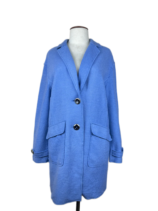 Secondhand Branded Winter Long Cardigans by TU, Blue Polyester fabric, Premium condition, for Women - Online Thrift Shop Peshawar Pakistan