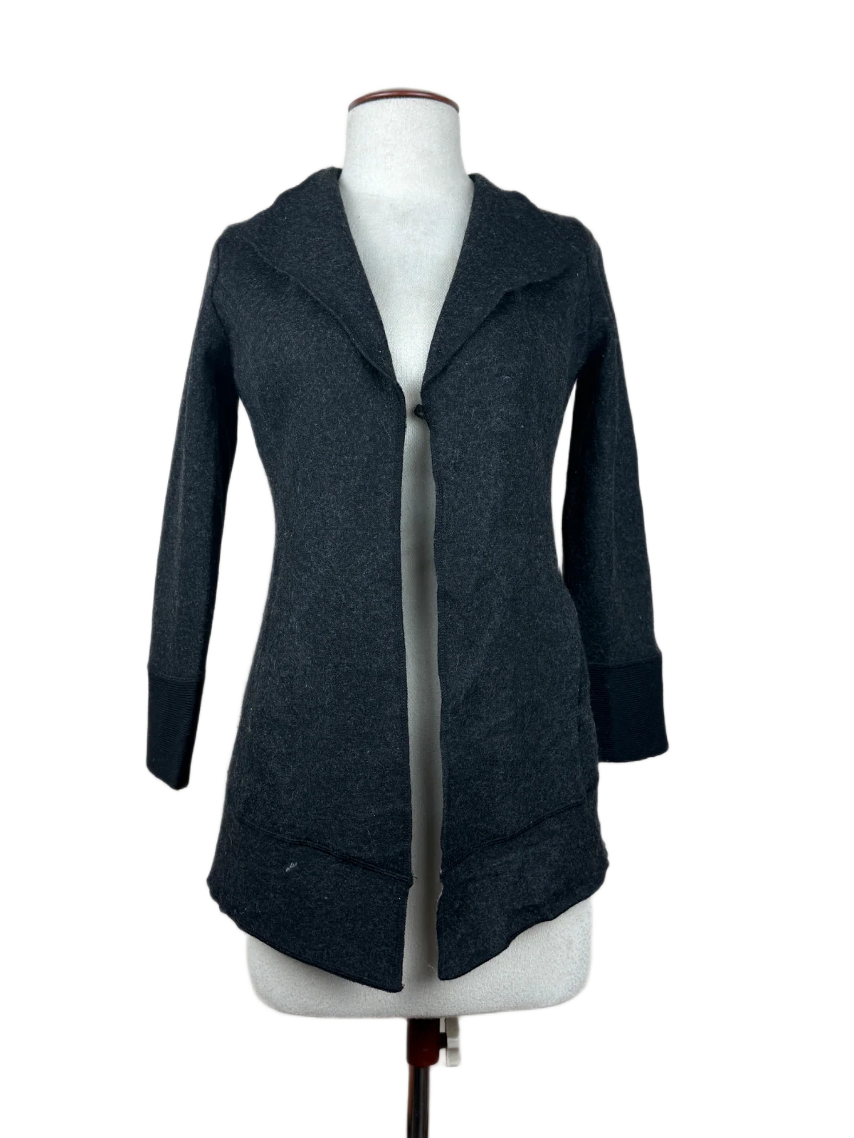 Winter Long Cardigans | Whistles | Preloved Branded | Black Wool-Acrylic blend | Premium | OTS Thrift Store Lahore Pakistan