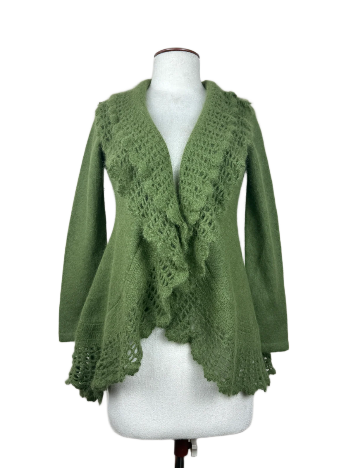 Olive Green Winter Long Cardigan by Kaliko (LC-68)