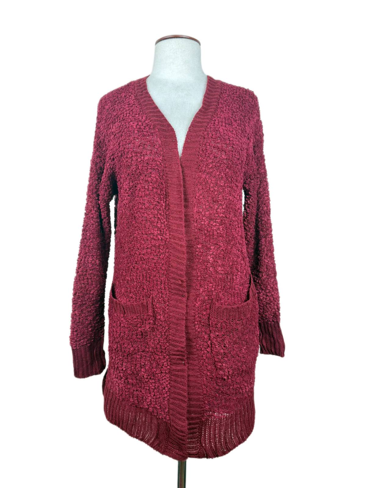 Maroon Winter Long Cardigan by Zenana (LC-74)