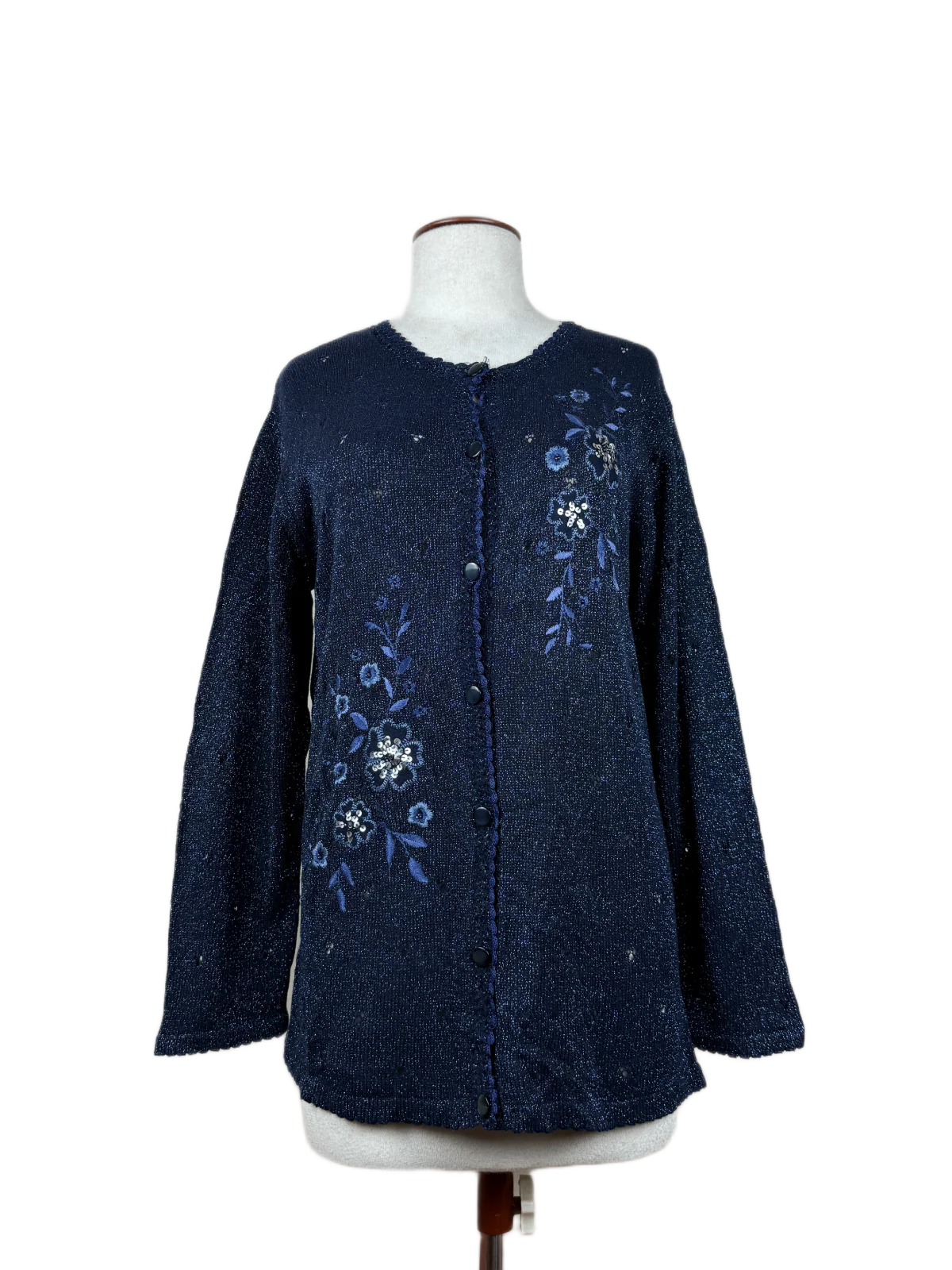 Navy Blue Winter Long Cardigan by C Collection (LC-82)