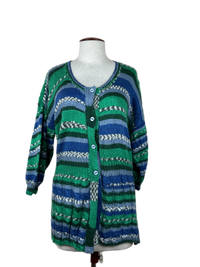 Multi Color Winter Long Cardigan by Unknown (LC-85)