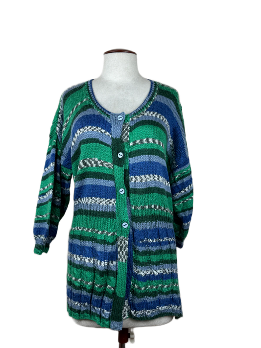 Secondhand Branded Winter Long Cardigans by Unknown, Multi Wool fabric, Premium condition, for Women - Online Thrift Shop Peshawar Pakistan