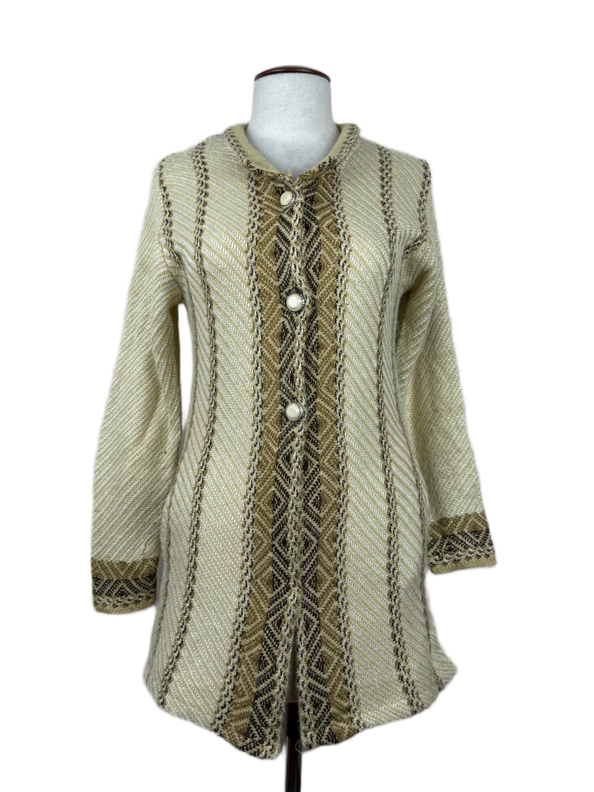 Mustered Winter Long Cardigan by Chirag (LC-86)