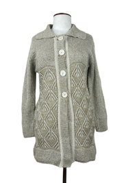 Grey Winter Long Cardigan by Wool Park (LC-90)