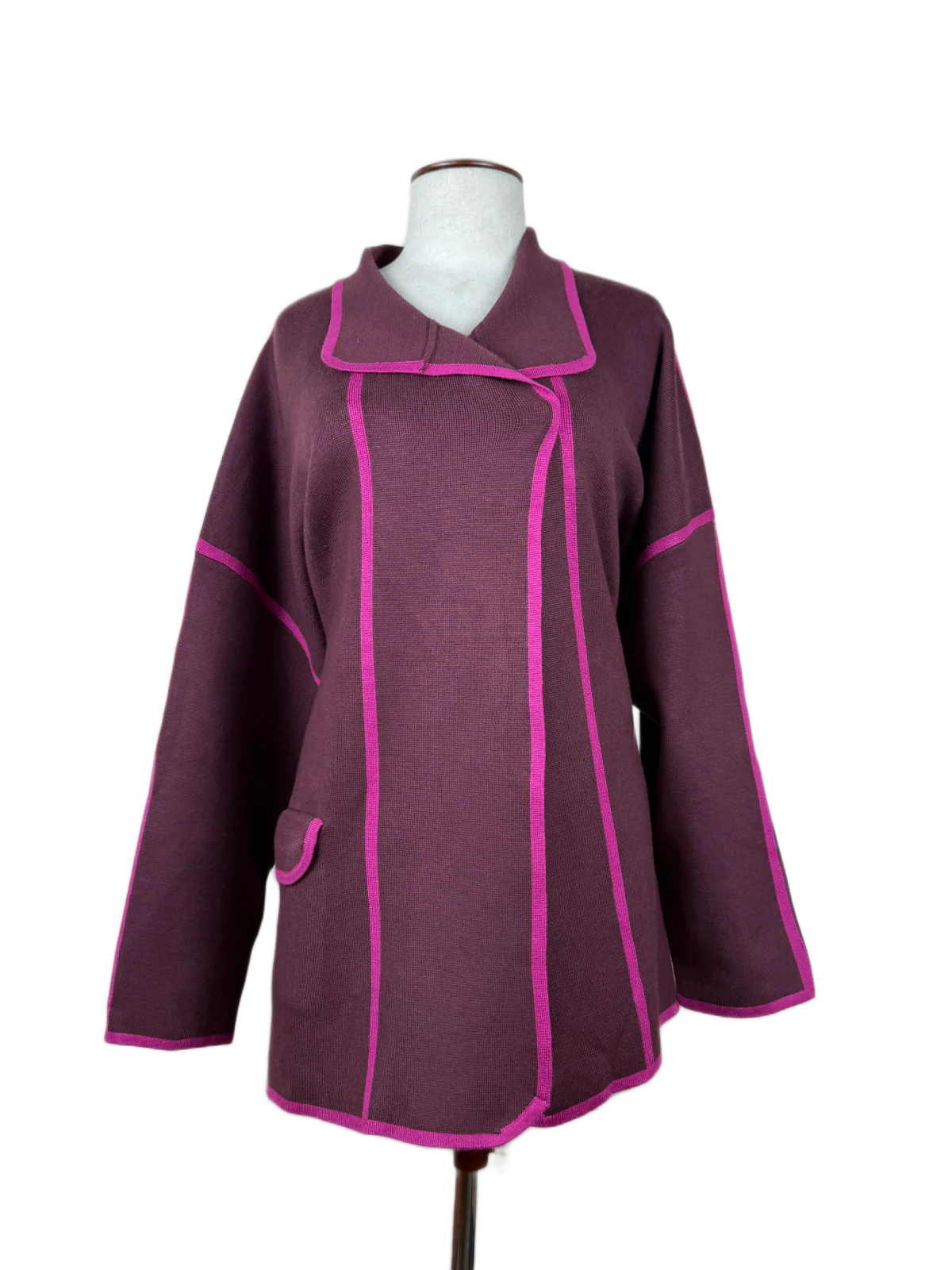 Maroon Winter Long Cardigan by Wynne (LC-91)