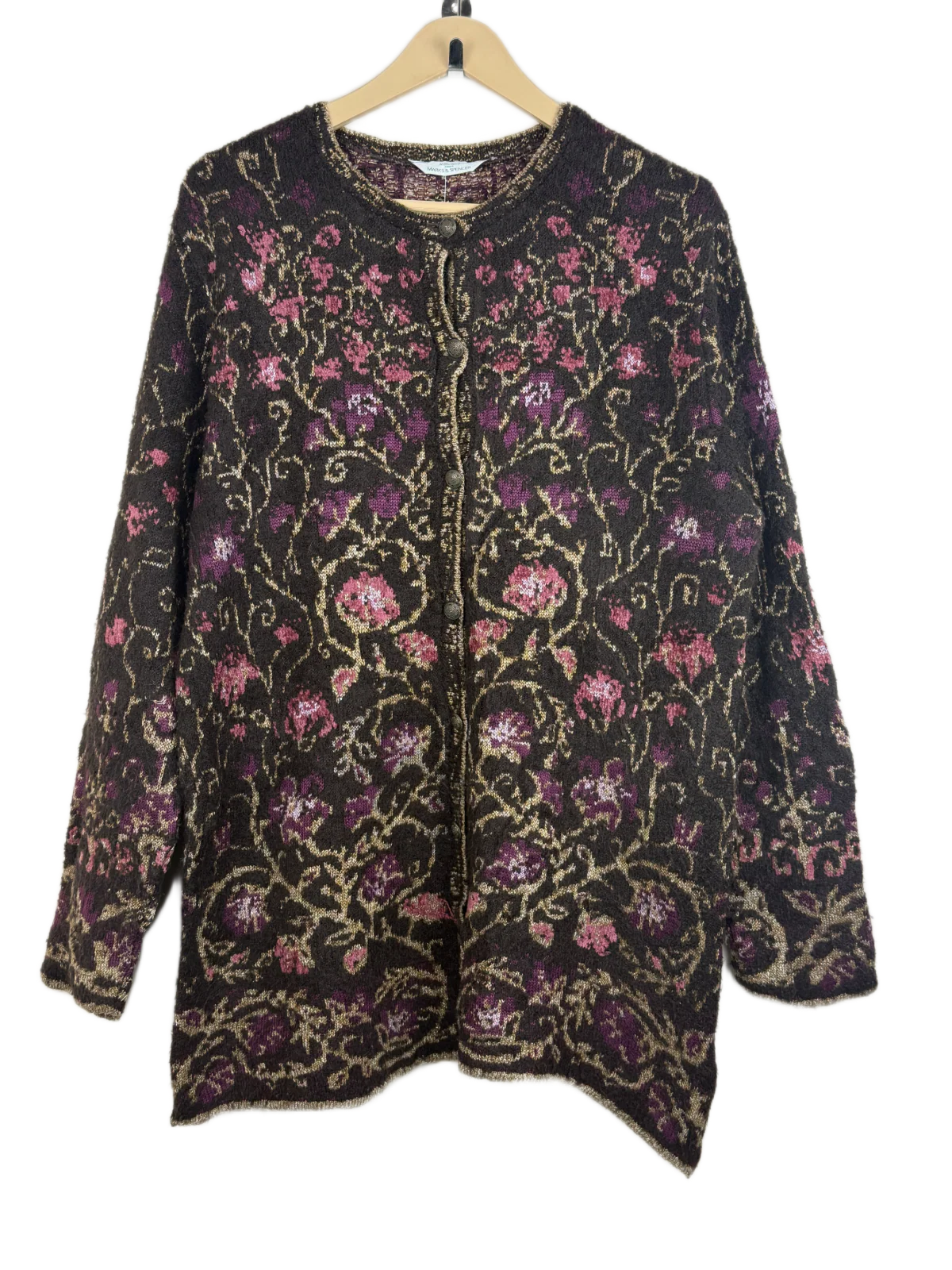 Multi Color Winter Long Cardigan by Marks & Spencer (LC-93)