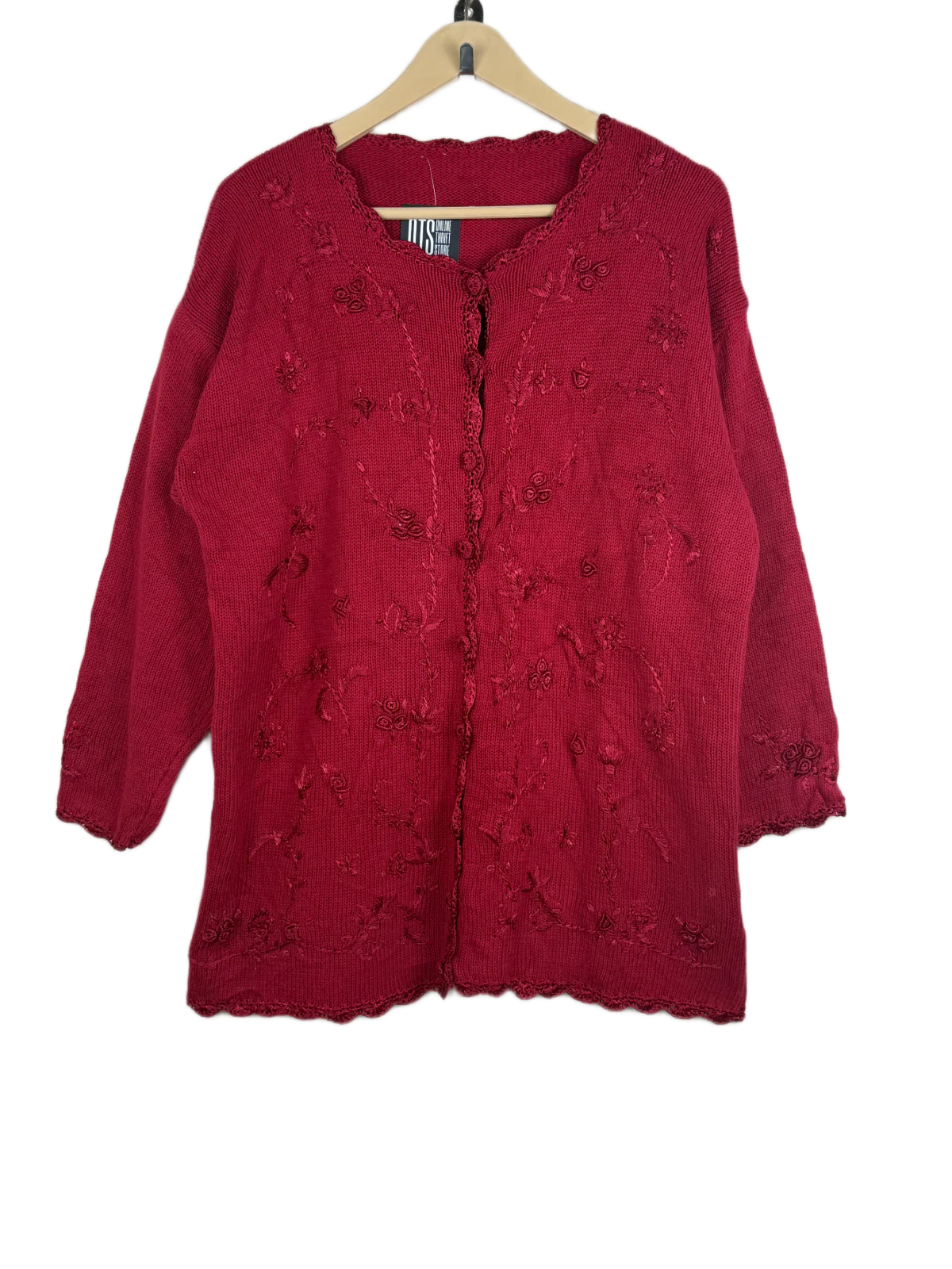 Maroon Winter Long Cardigan by Unknown (LC-95)