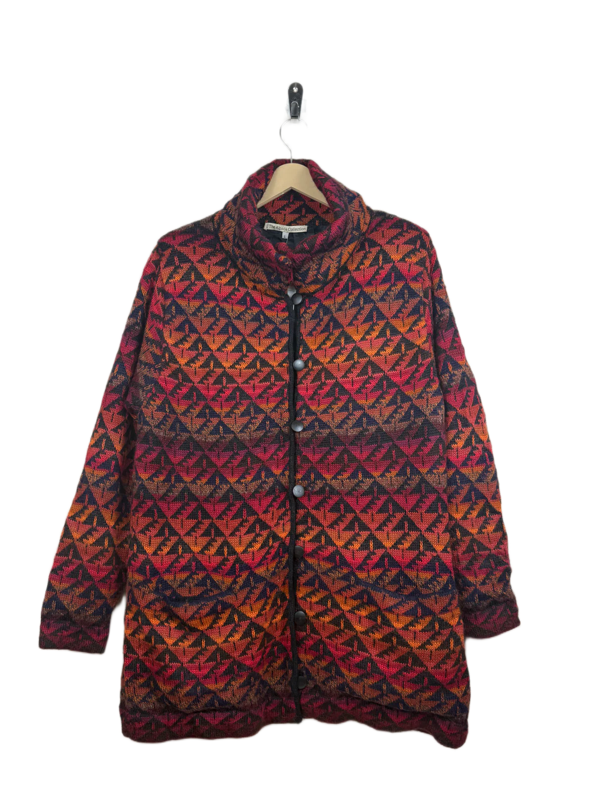 Multi Color Winter Long Cardigan by The Alpaca Collection (LC-96)