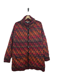 Multi Color Winter Long Cardigan by The Alpaca Collection (LC-96)