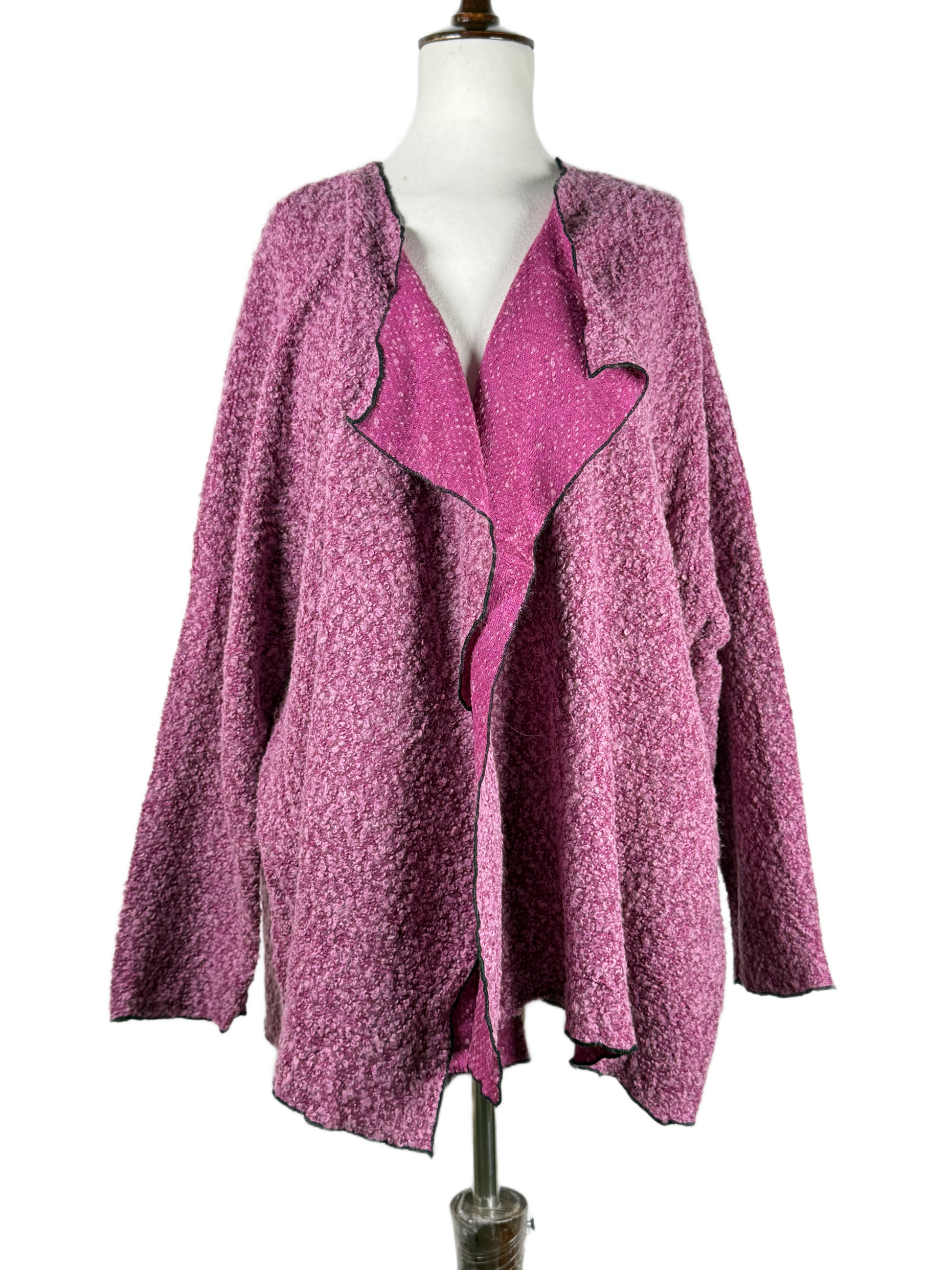 Winter Long Cardigans | DANIELLE NAULT | Preloved Branded | PINK ACRYLIC | PREMIUM | OTS Thrift Store Islamabad Pakistan