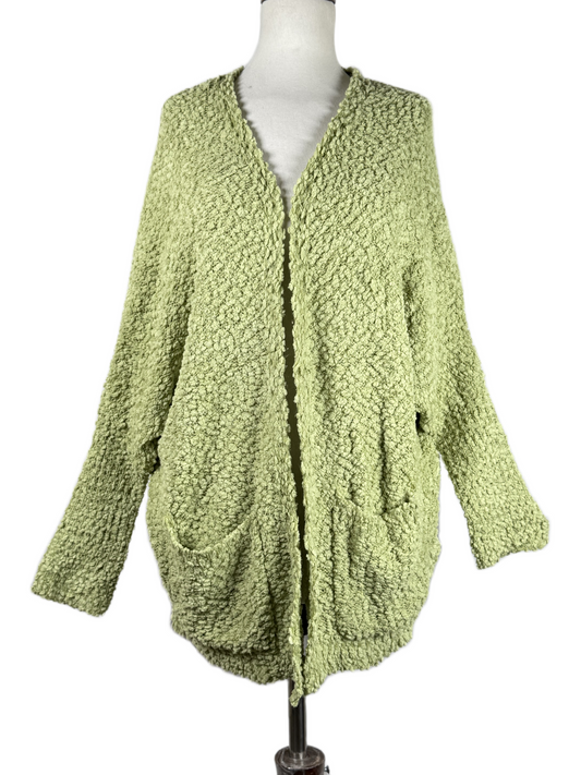 Secondhand Branded Winter Long Cardigans by UMGEE, GREEN ACRYLIC fabric, PREMIUM condition, for Women - Online Thrift Shop Peshawar Pakistan