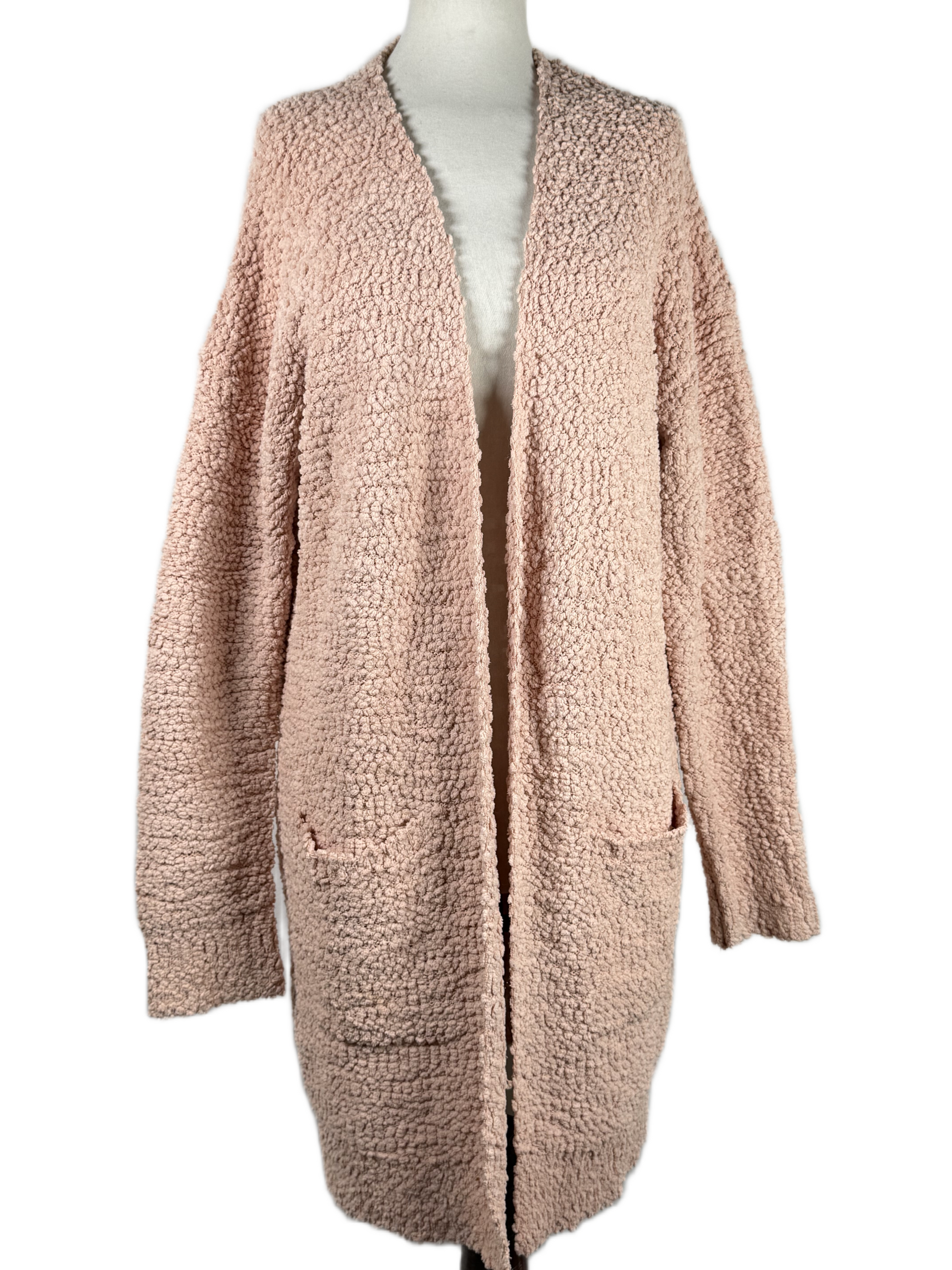 Winter Long Cardigans | MEROKEETY | Preloved Branded | LIGHT PINK ACRYLIC | PREMIUM | OTS Thrift Store Lahore Pakistan