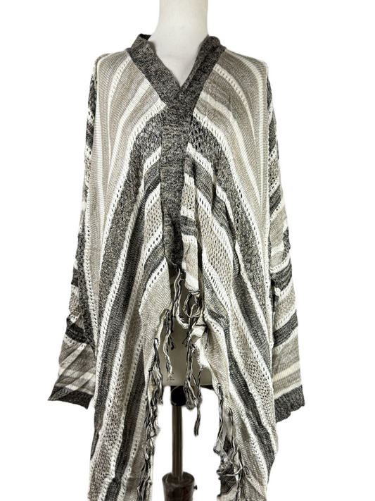 UK Imported secondhand Winter Long Cardigans - PEACOCKS brand, MULTI ACRYLIC, PREMIUM condition, for Women - Online Thrift Store Peshawar Pakistan