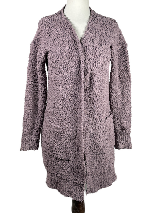 Secondhand Branded Winter Long Cardigans by MEROKEETY, PURPLE ACRYLIC fabric, PREMIUM PLUS condition, for Women - Online Thrift Shop Karachi Pakistan