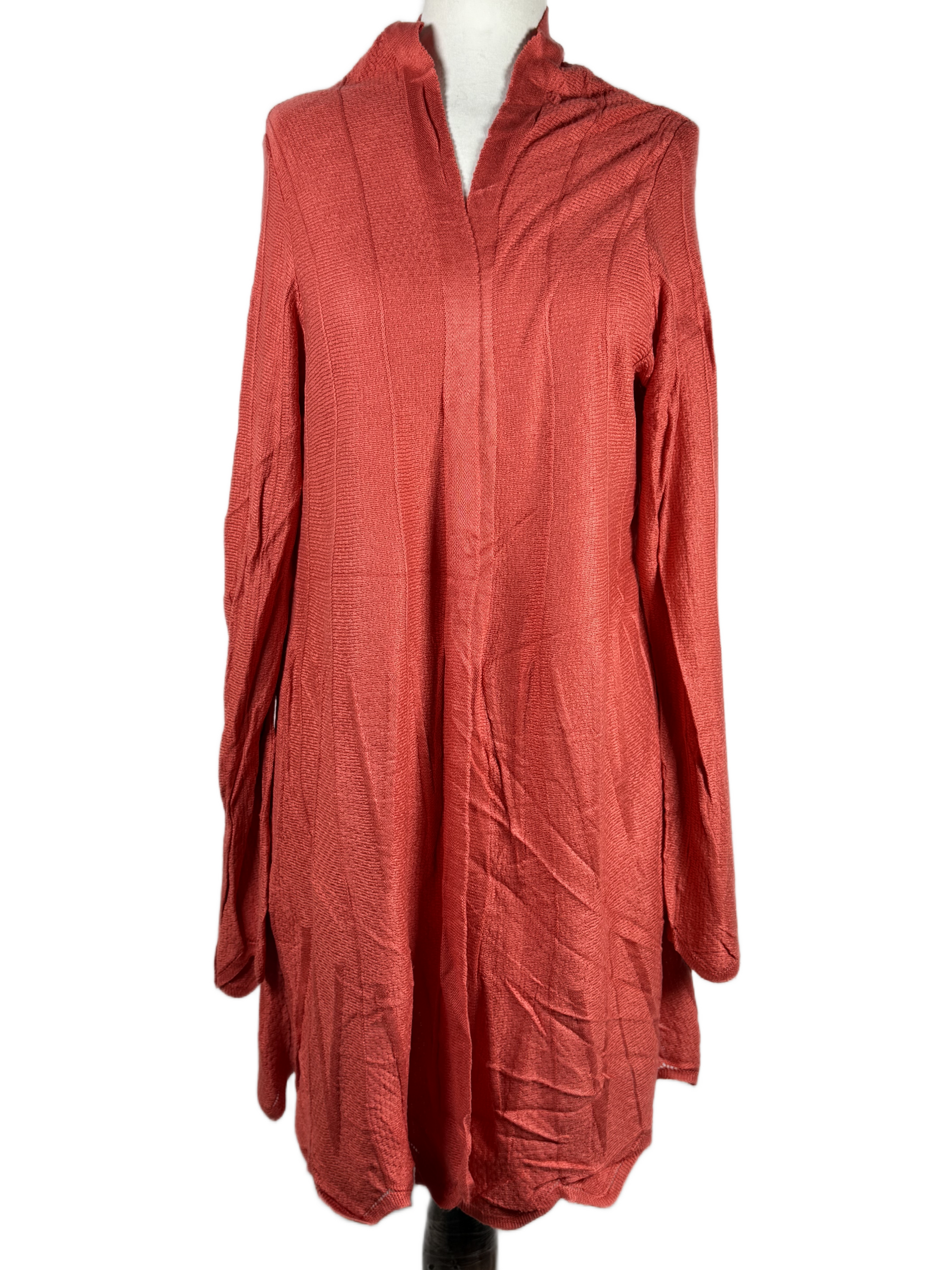 Preloved PREMIUM Winter Long Cardigans by PER UNA, ORANGE ACRYLIC for Women - OTS Thrift Shop Peshawar Pakistan