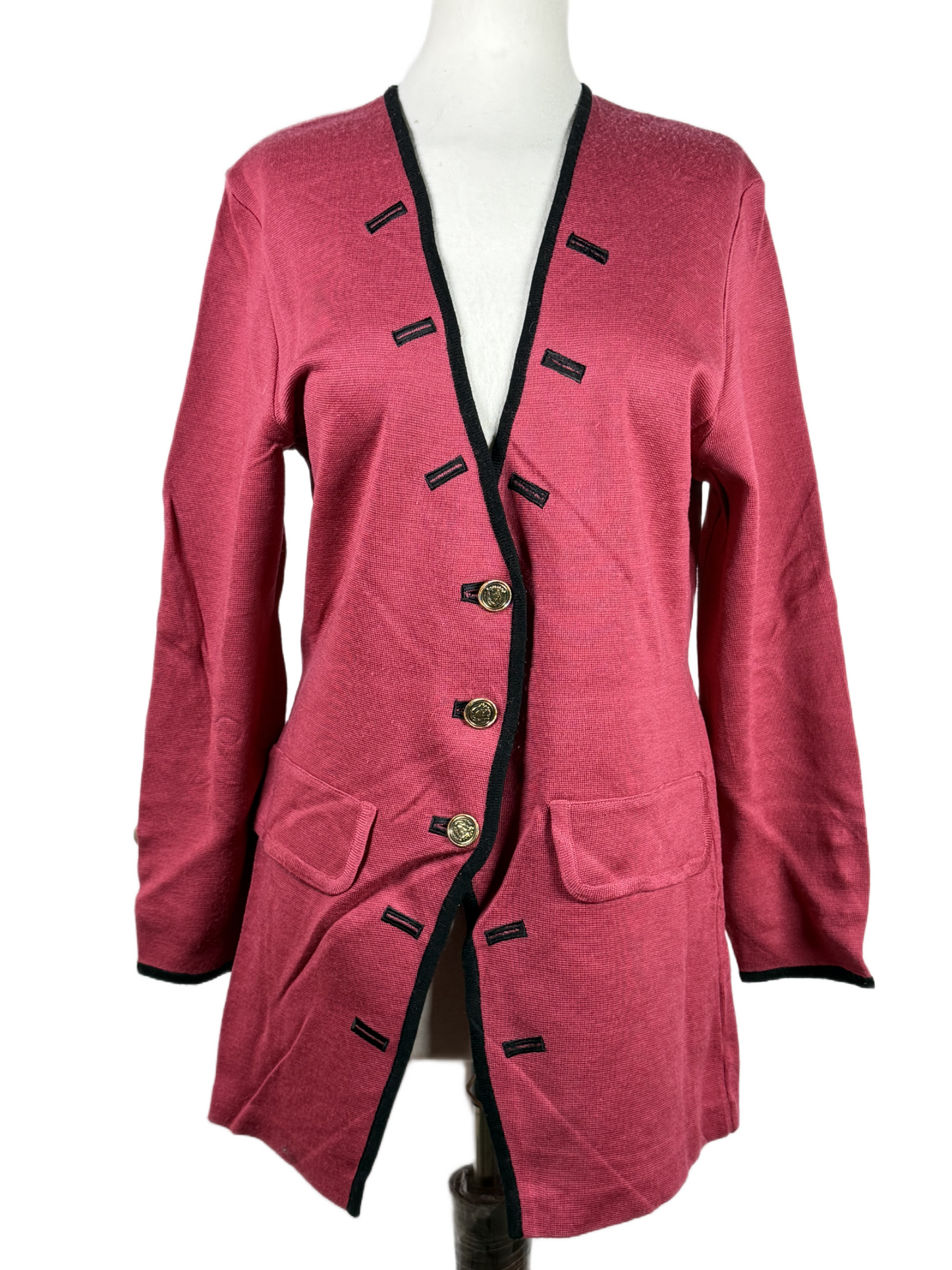 Preloved PREMIUM PLUS Winter Long Cardigans by JACQUES VERT, PINK ACRYLIC for Women - OTS Thrift Shop Islamabad Pakistan