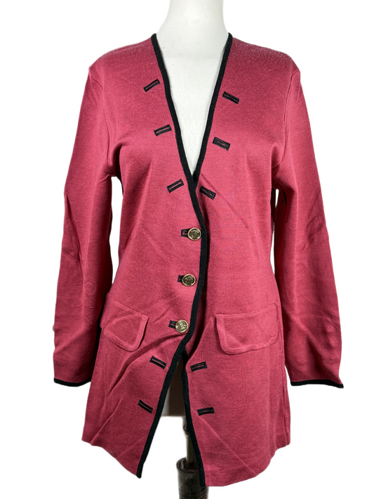 Preloved PREMIUM PLUS Winter Long Cardigans by JACQUES VERT, PINK ACRYLIC for Women - OTS Thrift Shop Islamabad Pakistan