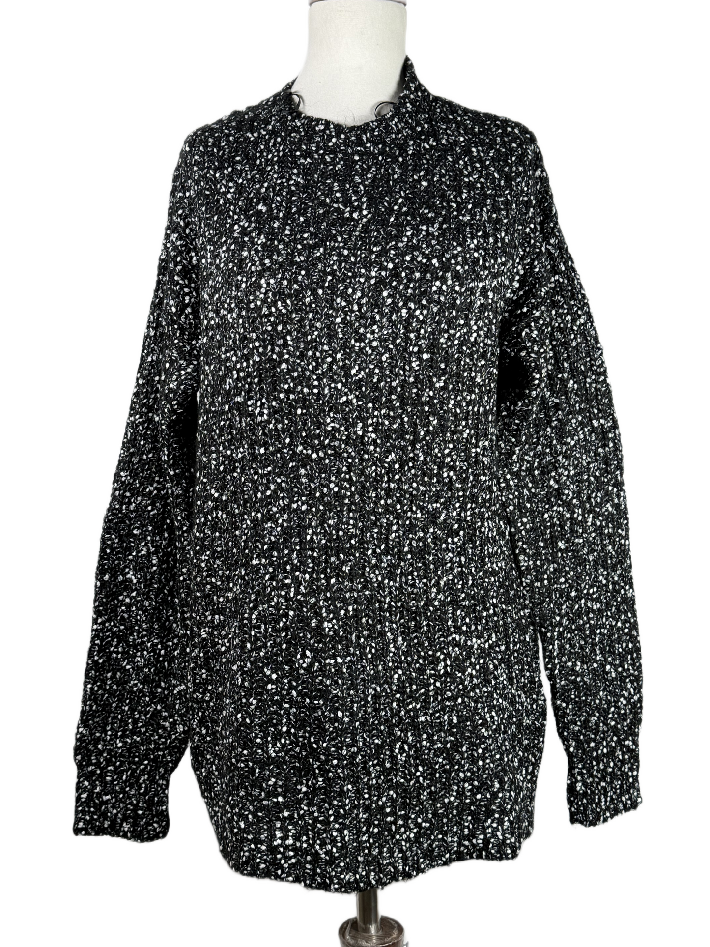 Preloved PREMIUM PLUS Winter Long Cardigans by PAPAYA, BLACK ACRYLIC for Women - OTS Thrift Shop Lahore Pakistan