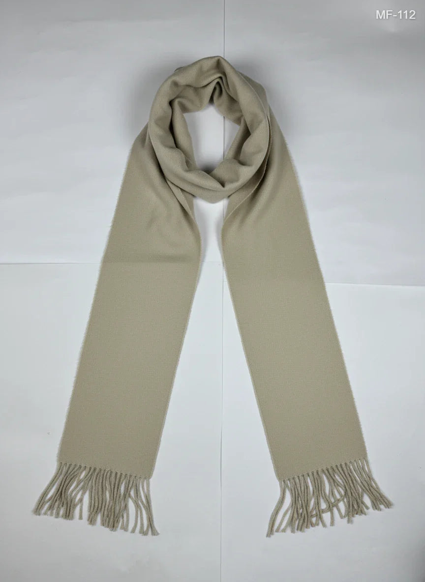 Shop Premium Plus by Preloved Branded Clothes | Beige Acrylic Muffler & Scarf | Unisex | OTS Thrift Store Islamabad Pakistan