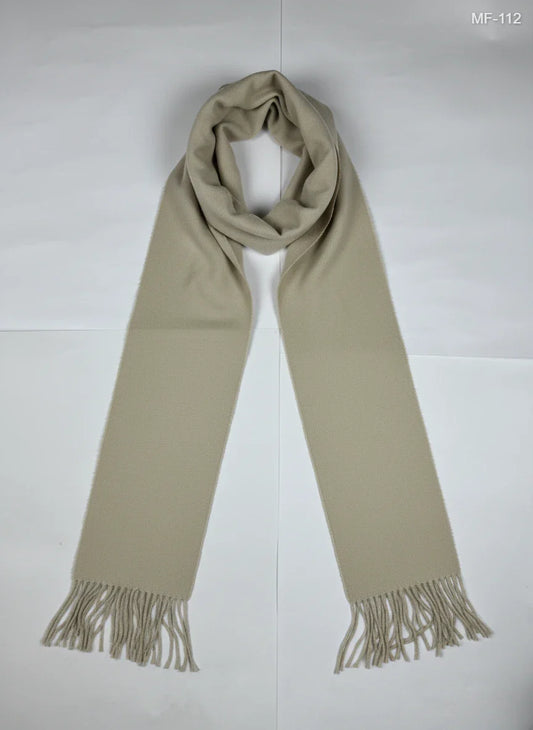 Shop Premium Plus by Preloved Branded Clothes | Beige Acrylic Muffler & Scarf | Unisex | OTS Thrift Store Islamabad Pakistan