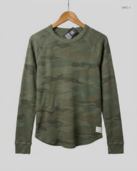 PRIMARK Army Green Men's Full Sleeves T-Shirt (MFS-1)
