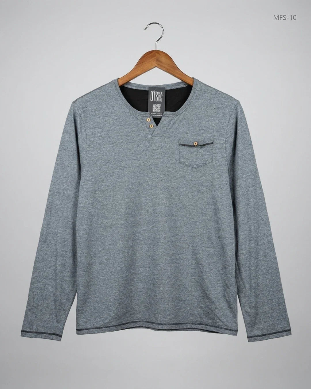 Premium Condition Men's Full Sleeves T-Shirt | Preloved X.MAN | Gray Cotton | Thrift Shop for Men Karachi Pakistan | OTS