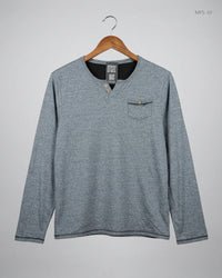 X.MAN Gray Men's Full Sleeves T-Shirt (MFS-10)