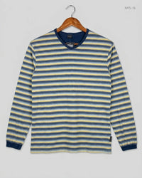 SCHIESSER Yellow & Blue Men's Full Sleeves T-Shirt (MFS-16)