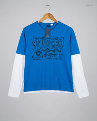BPC Blue Men's Full Sleeves T-Shirt (MFS-2)