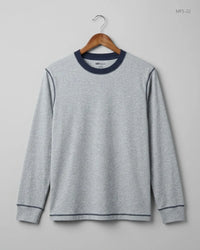 AUTHENTIC Grey Men's Full Sleeves T-Shirt (MFS-22)