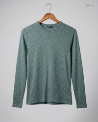BASICS Green Men's Full Sleeves T-Shirt (MFS-28)
