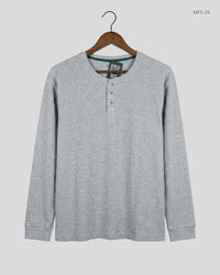 M A N Gray Men's Full Sleeves T-Shirt (MFS-29)