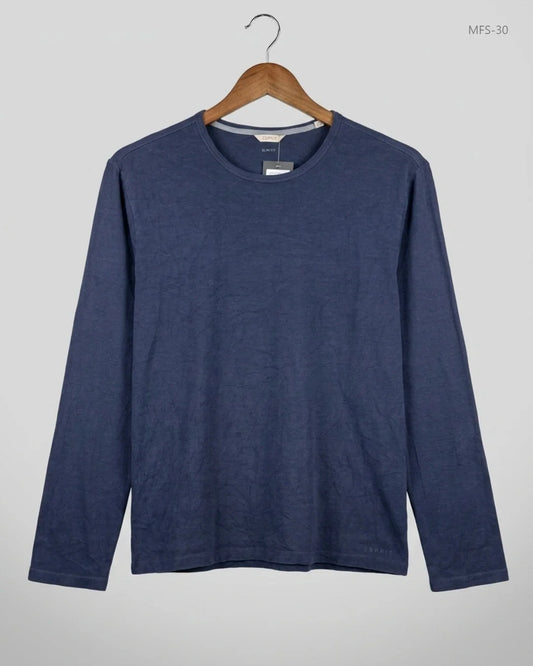 Shop Premium Men's Full Sleeves T-Shirt by SPRIT | Preloved Branded Clothes | Blue Cotton | Men | OTS Thrift Store Islamabad Pakistan