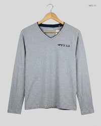INFINITY Gray Men's Full Sleeves T-Shirt (MFS-31)
